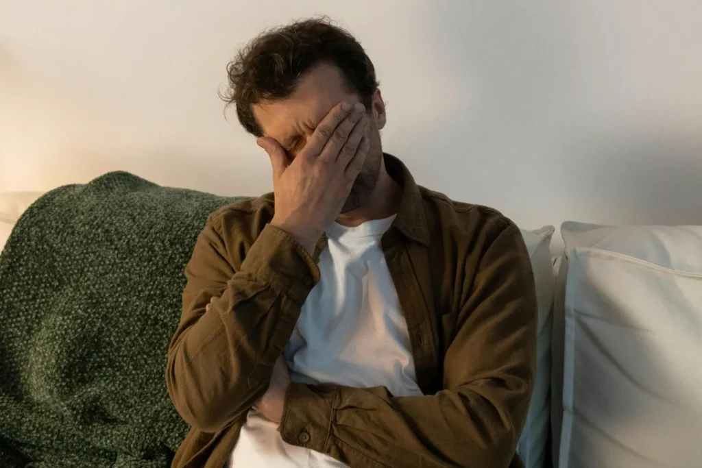 person experiencing fatigue